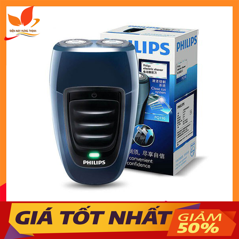 Máy cạo râu du lịch cao cấp PHILIPS PQ190 - Hàng Nhập Khẩu (Đời cao hơn pq206 , pq205 , pq216 ) - Bảo hành 24 tháng - Sạc tíhc hợp trên thân