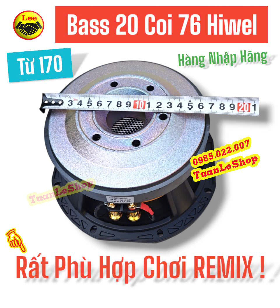 01 LOA REMIX BASS 20 HIWELL, HÀNG NHẬP HÃNG – GIÁ 01 LOA BASS 2 TẤC HIWELL COI 76 T170
