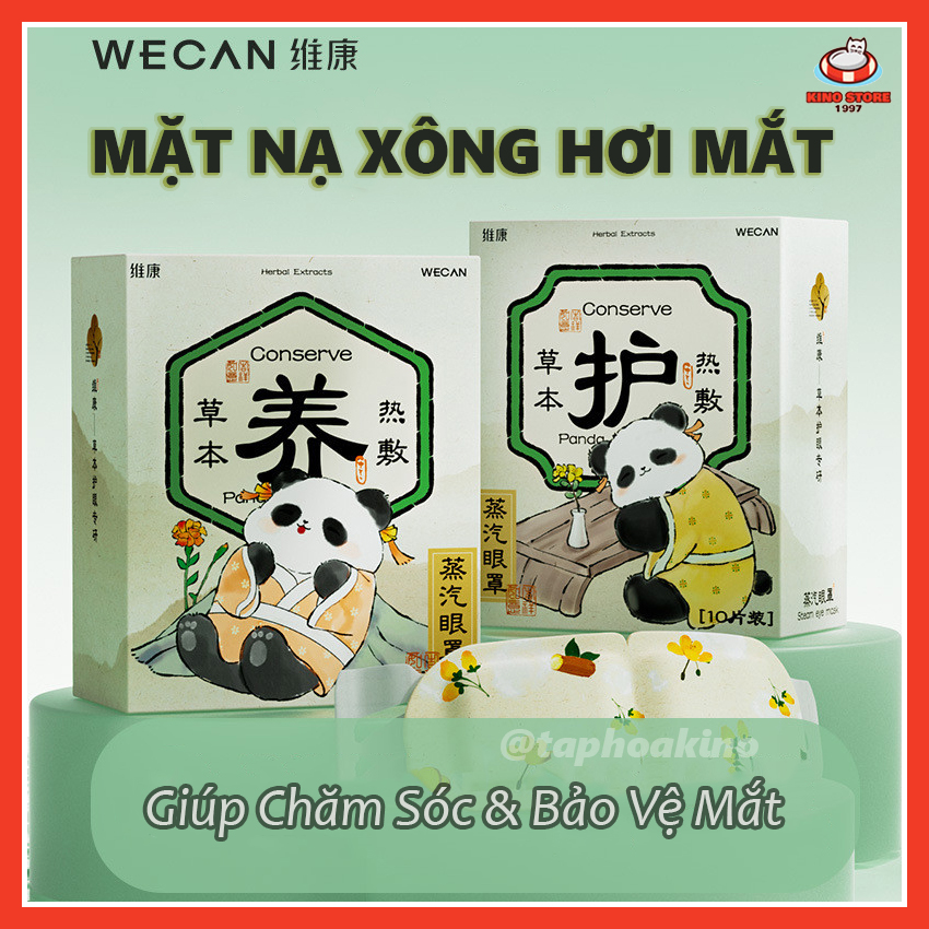 [HỘP 10 MIẾNG] Mặt Nạ Xông Hơi Mắt WECAN Thư Giãn Vùng Mắt Giảm Mệt Mỏi, Căng Thẳng, Giảm Thâm Bọng Mắt Steam Eye Mask