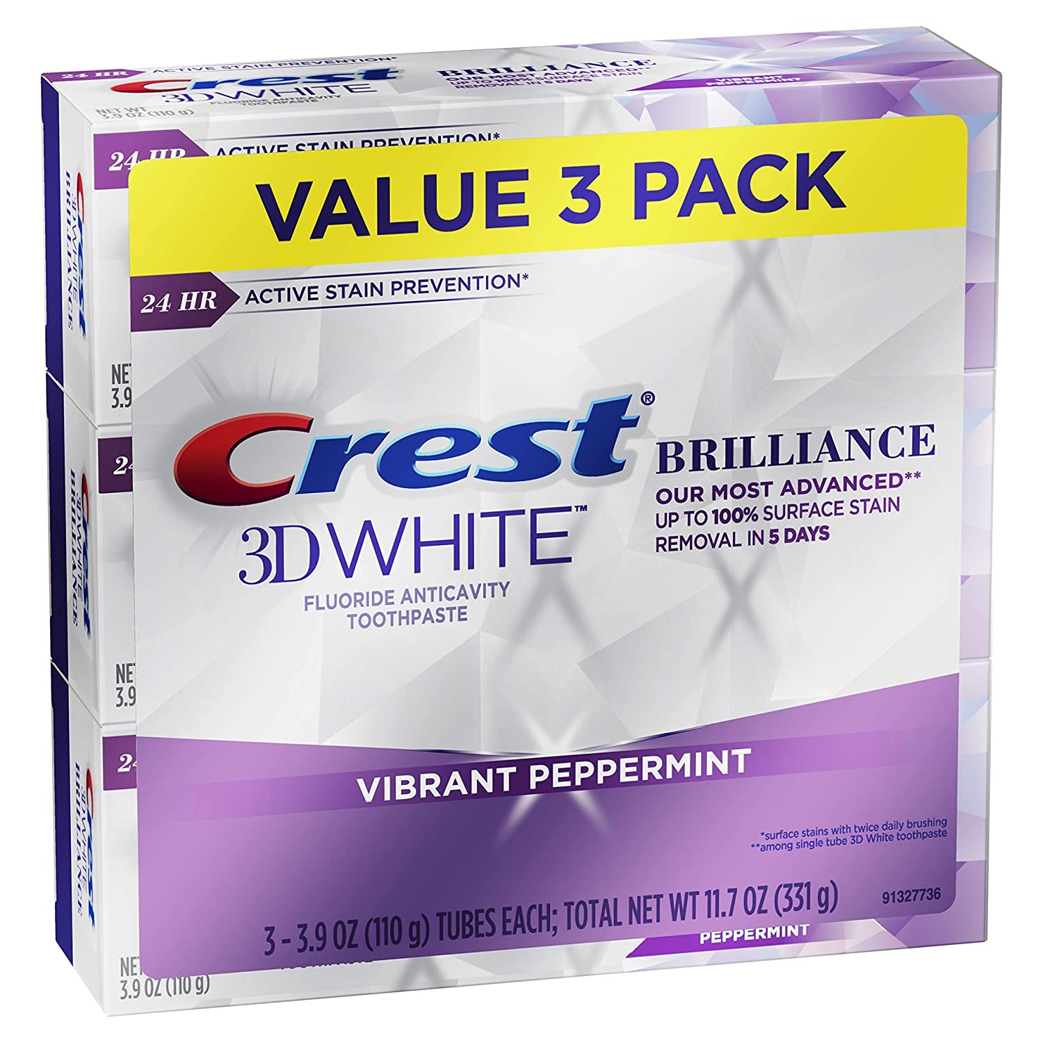 Kem đánh răng làm trắng Crest 3D White Brilliance 110gr
