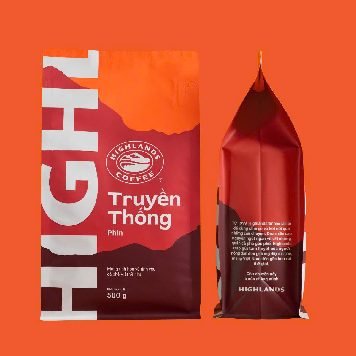 Cà Phê Rang Xay Truyền Thống Highlands Coffee gói 500g