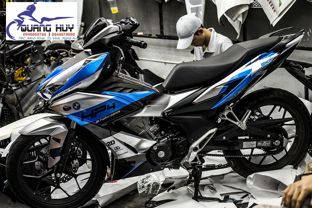 Tem trùm winner x xanh xám hp4,team decal winnerx