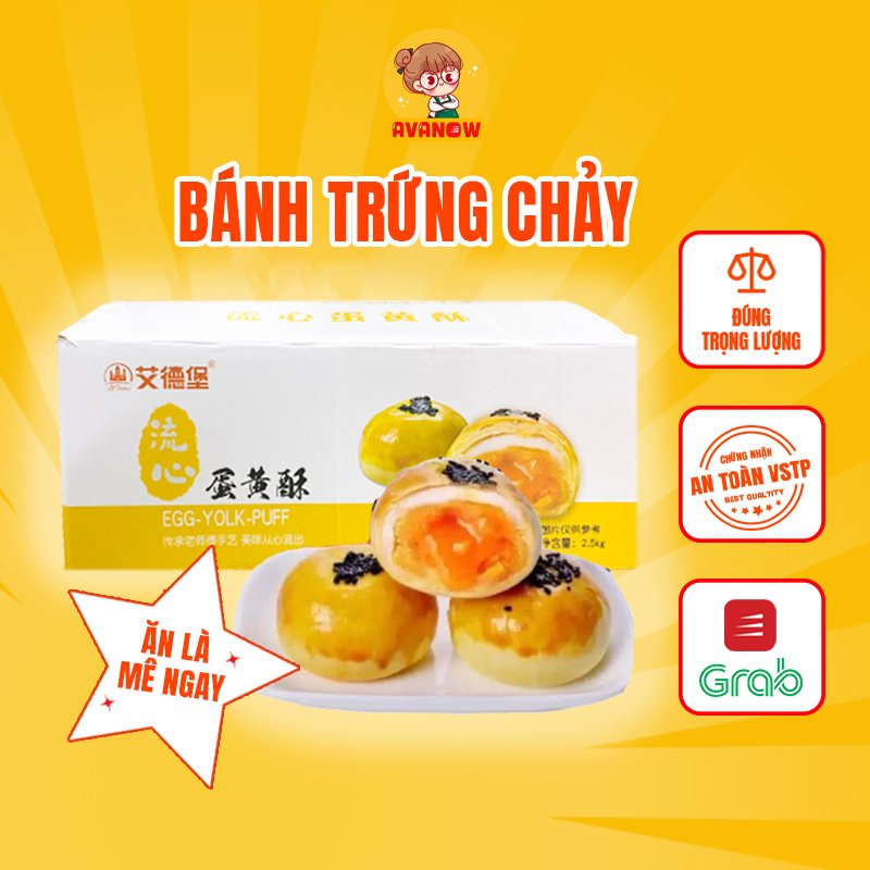 Bánh trứng chảy 🍣 Avanow 🍣 trứng muối ngàn lớp 50g