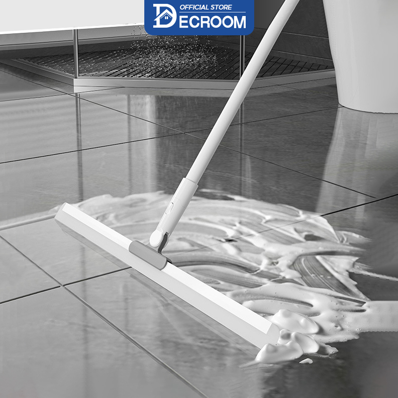 Decroom cây gạt nước sàn nhà cao cấp, gạt nước sàn nhà có thể xoay 180°, 35/55cm chổi gạt silicon mềm, cán dài chổi gạt kính đa năng