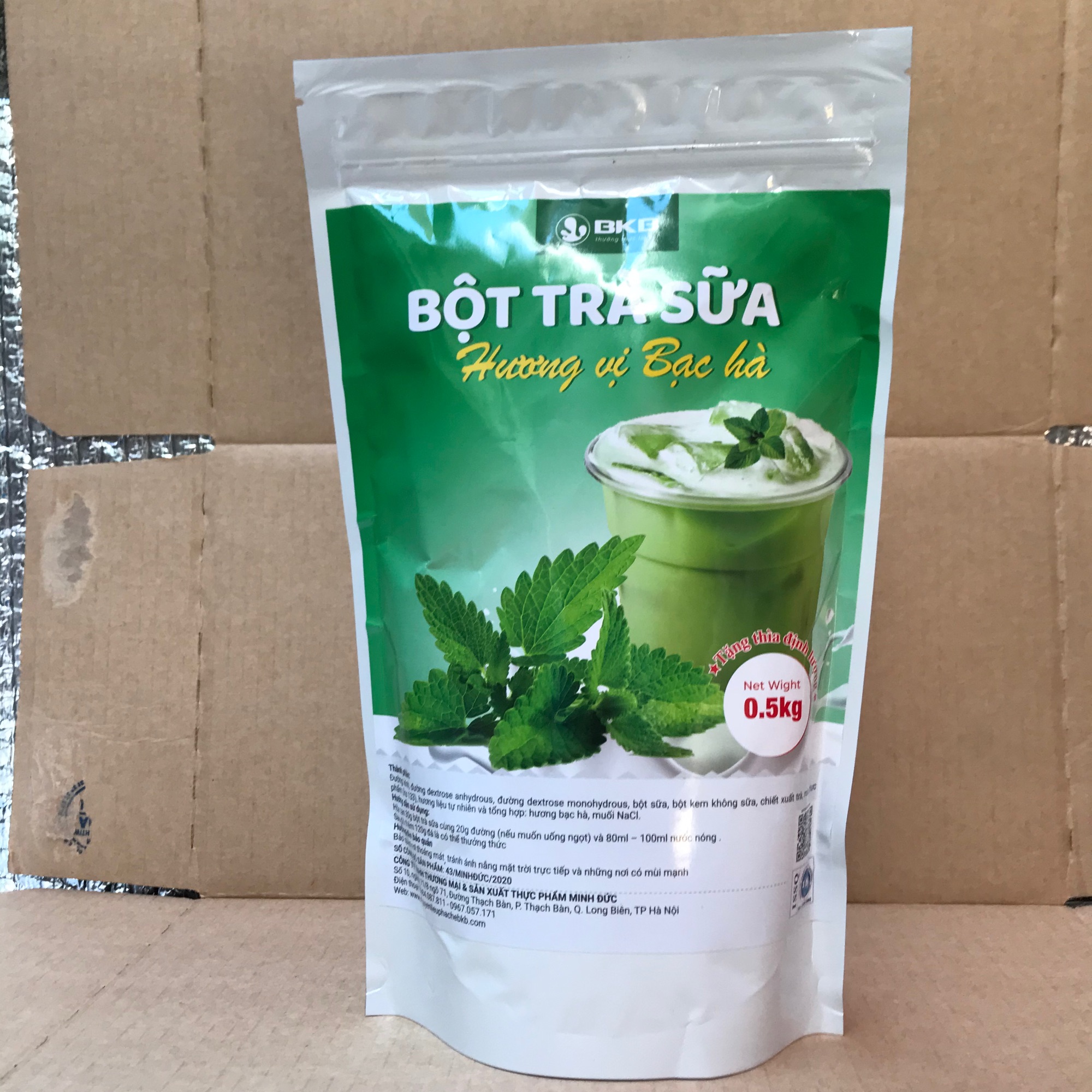 Bột trà sữa bạc hà pha sẵn gói 500gam