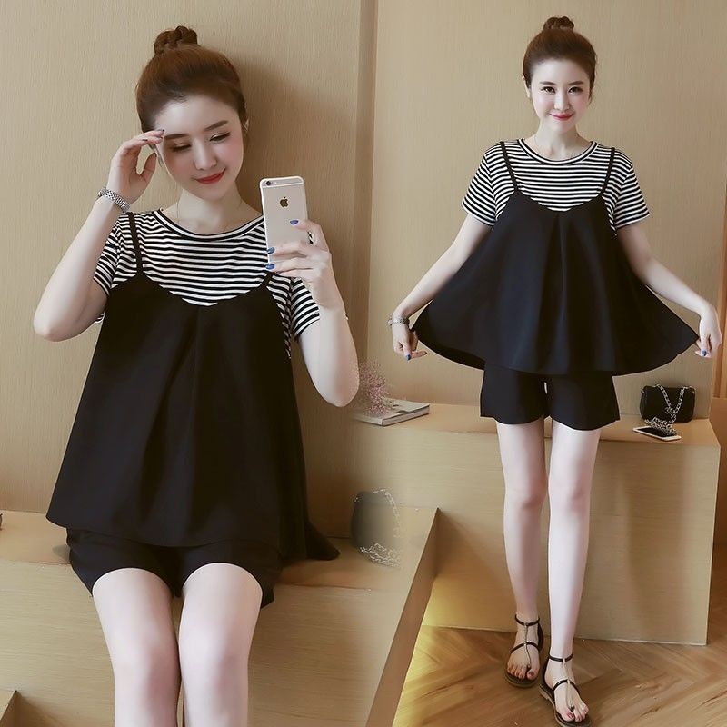 Bộ đồ bầu đùi đi chơi sang chảnh BDD48