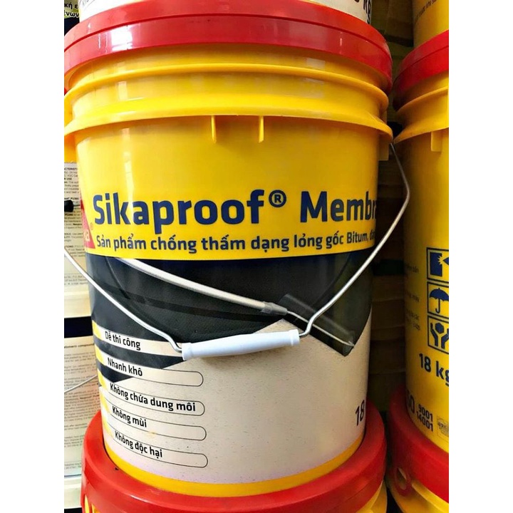 Sika proof membrane 6kg - 18kg - Sơn chống thấm mái tum, ban công.