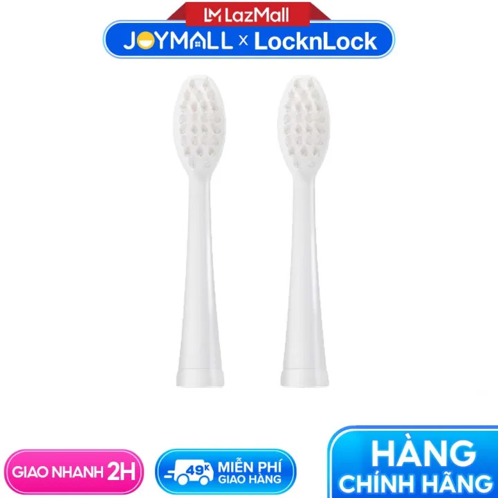 Bộ 2 đầu thay thế cho bàn chải điện dùng pin Lock&Lock ENR236 - Hàng chính hãng mã ENR536WHT - JoyMall