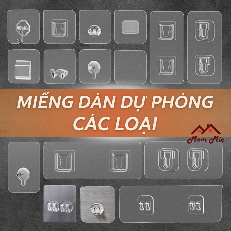 [HCM] 1 Miếng dán dự phòng đủ loại, miếng dán thay thế cho các kệ móc khay dán tường - MD tổng hợp