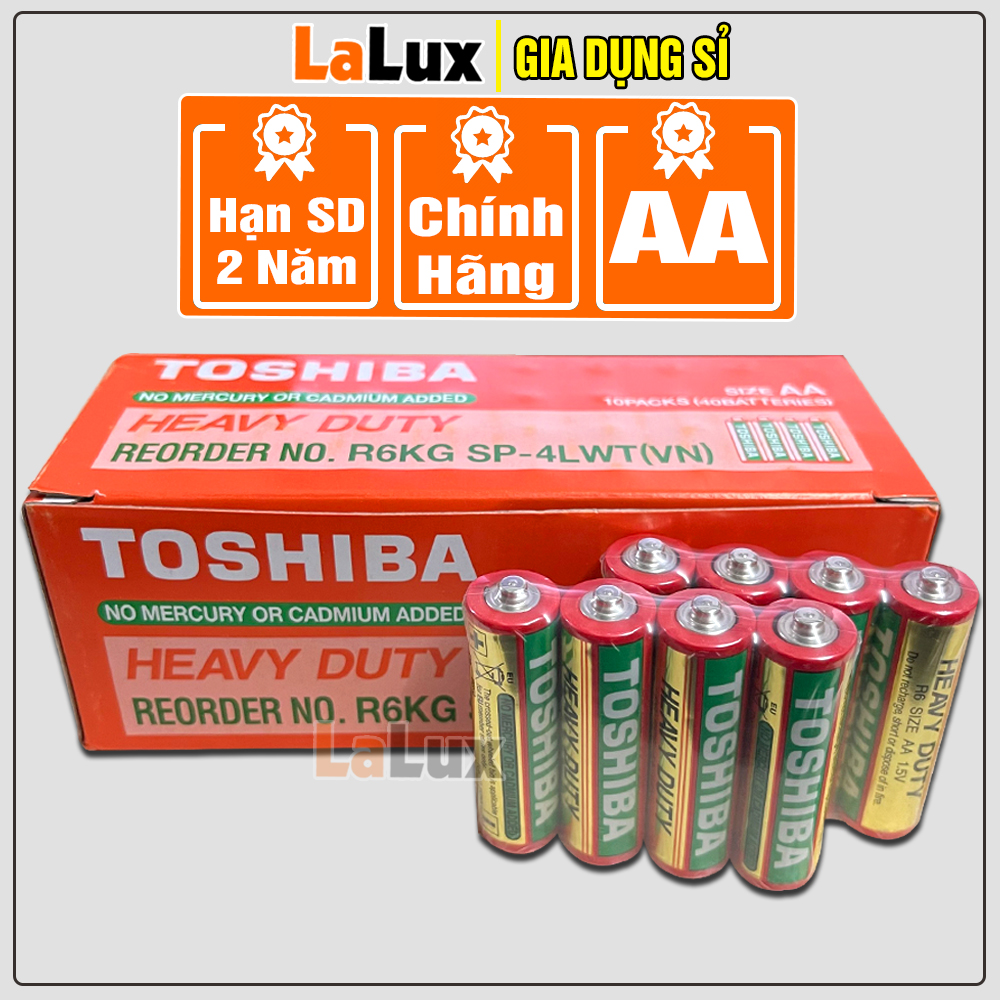 Pin AA TOSHIBA Chính Hãng - Pin Toshiba 2A Sử Dụng Cho ReMote, Đồ Chơi, Đồ Điện, Pin Đũa, Pin Tiểu - GIA DỤNG LALUX