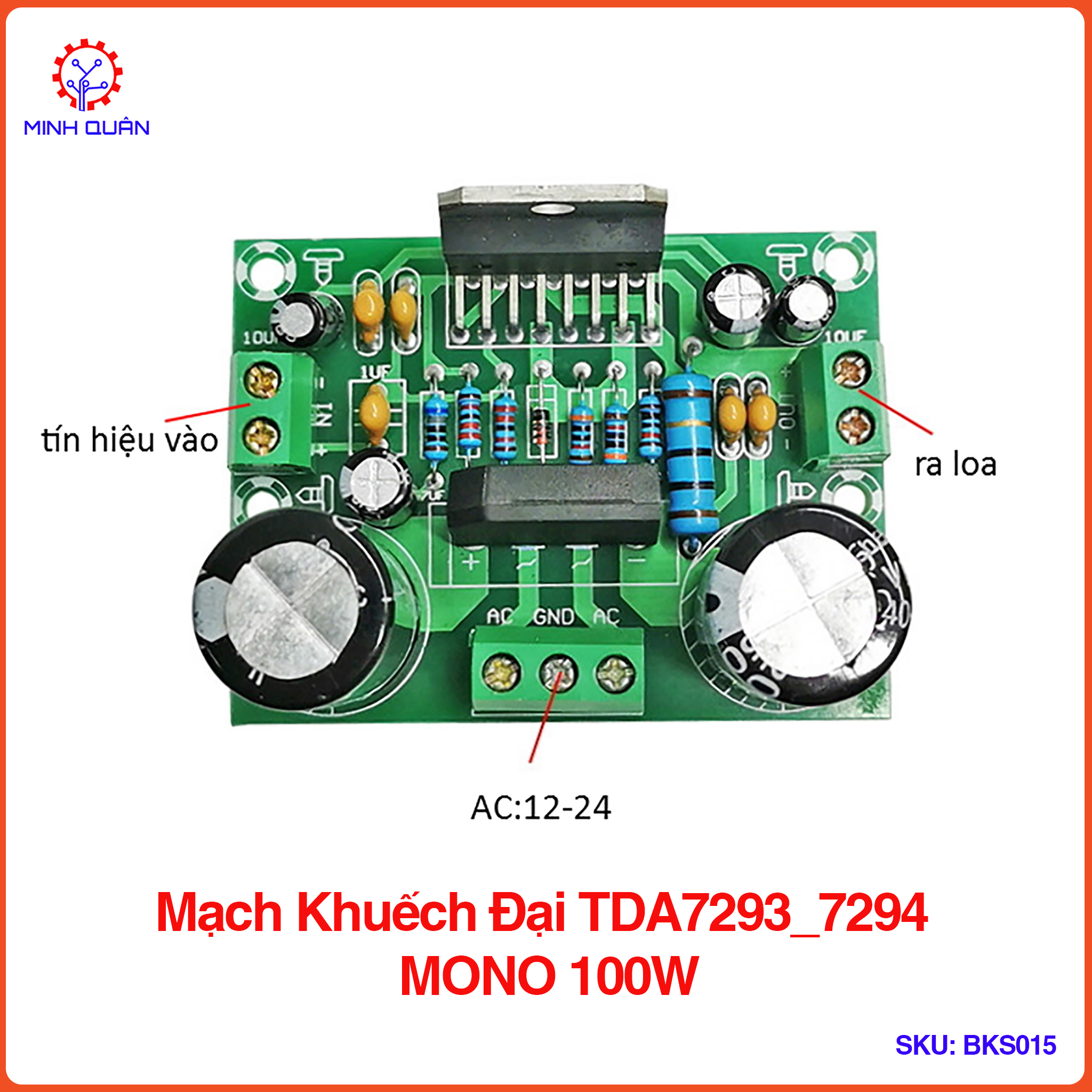 Mạch Khuếch Đại Âm Thanh TDA7293-7294 MONO 100W