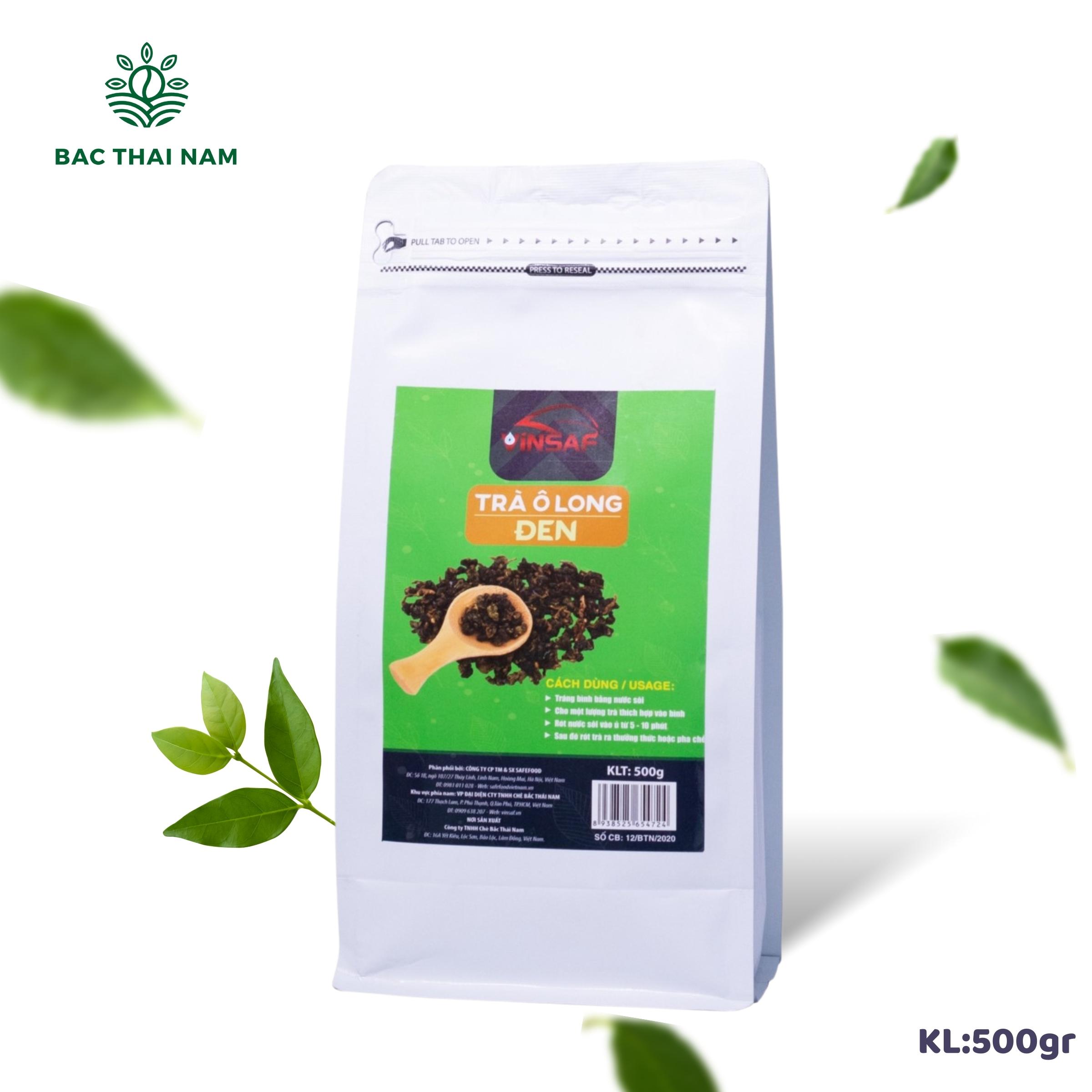 Trà olong VinSaf olong đen 500 Gram nguyên liệu pha chế đồ uống, nguyên liệu pha chế trà sữa, nguyên liệu pha trà ô long TOLDV500