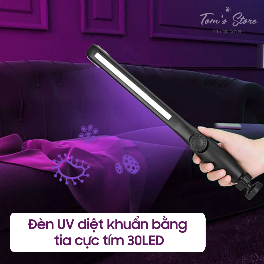 Đèn UV Diệt Khuẩn Cầm Tay Dạng Que - Khử Trùng Bằng Tia Cực Tím 30 LED (2021)