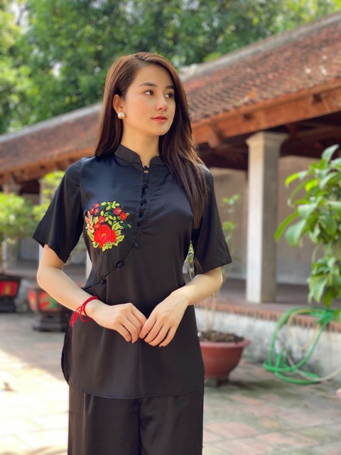 SÉT DỒ LAM DI CHÙA CAO CẤP THÊU HOA NỔI BẬT