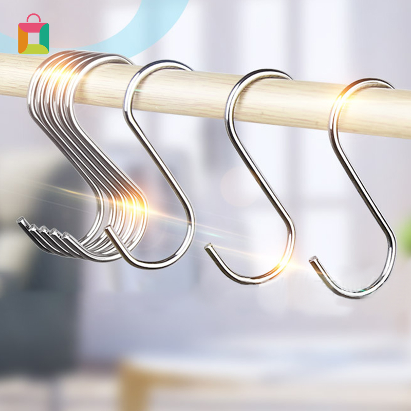Móc treo đồ hình chữ s nhiều kích thước- móc treo đồ hình chữ s- móc treo rời có thể di chuyển-tiết kiệm không gian móc treo đồ nhỏ gọn