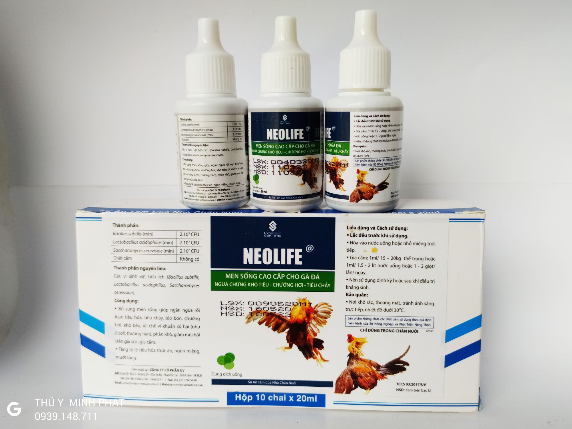 1 HỘP NEOLIFE (10 LỌ 20ML) MEN SỐNG CAO CẤP CHO GÀ ĐÁ