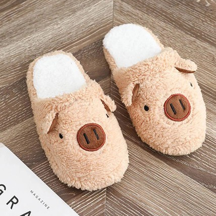 DÉP ĐI TRONG NHÀ HÌNH HEO CUTE CHO NAM NỮ - DÉP BÔNG MANG TRONG NHÀ CHỐNG TRƯỢT, ĐẾ CAO SU CHỐNG THẤM, BẢO VỆ GÓT CHÂN
