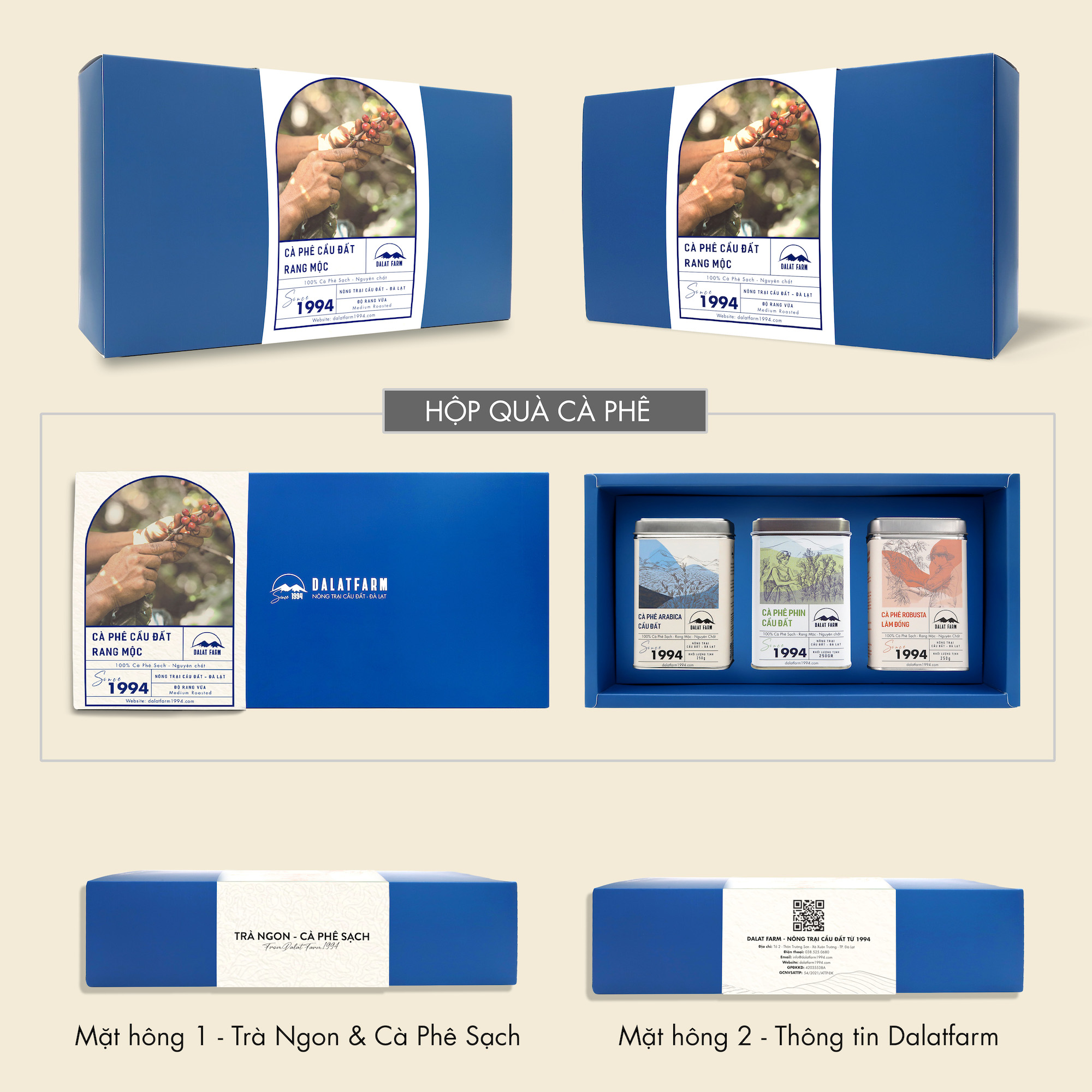 Hộp quà cà phê cầu đất dalatfarm
