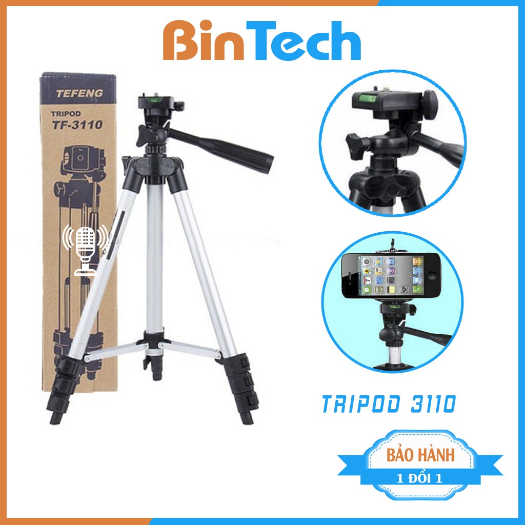 Gậy chụp ảnh 3 chân Tripod 3110, gậy tự sướng 3 chân bluetooth,điện thoại BINTECH