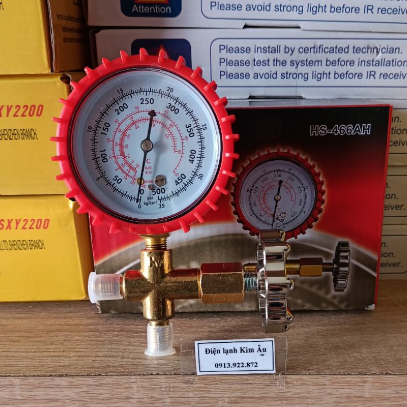 Đồng hồ nạp sạc gas đơn hongsen 466ah cao áp