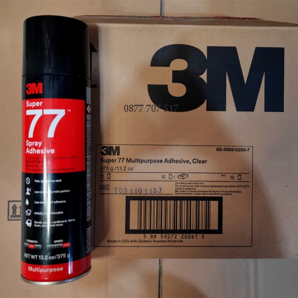 Keo xịt 3m super 77