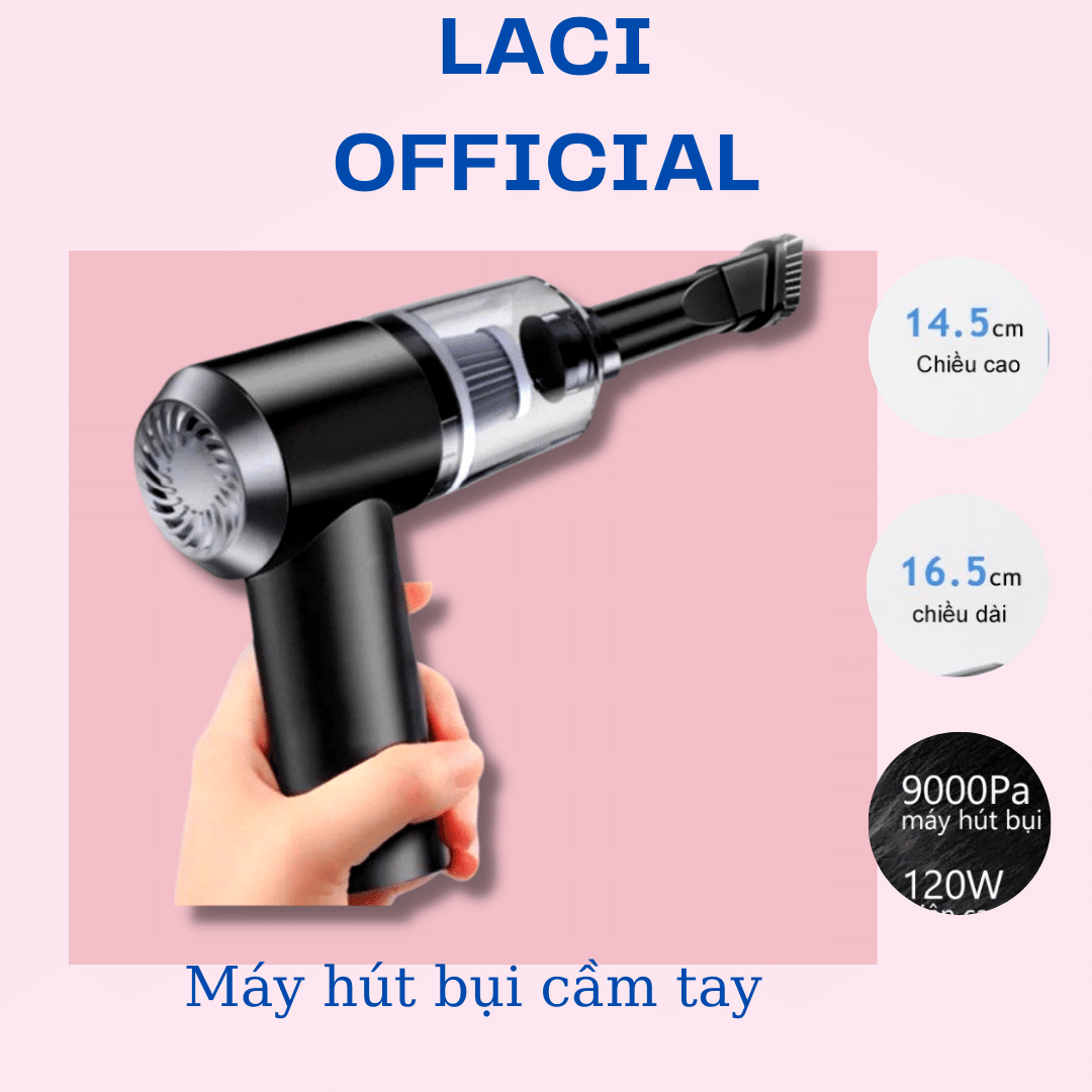 Máy hút bụi cầm tay không dây đa năng lực hút siêu mạnh đến 9000Pa sử dụng trên bụi ô tô, máy tính, giường đệm