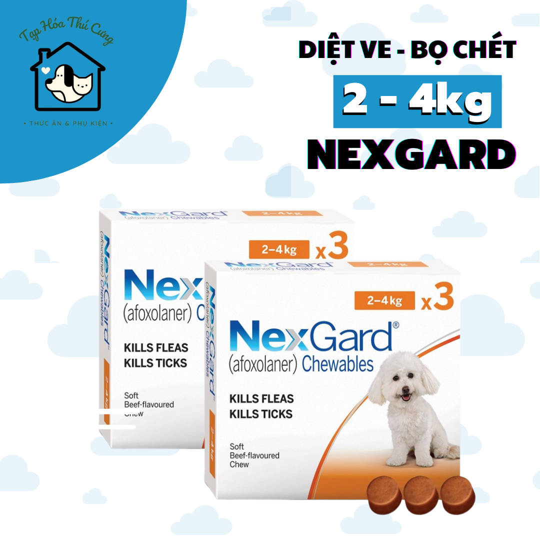 Nexgard 2-4kg trị ve rận cho chó Viphavet xuất xứ Pháp