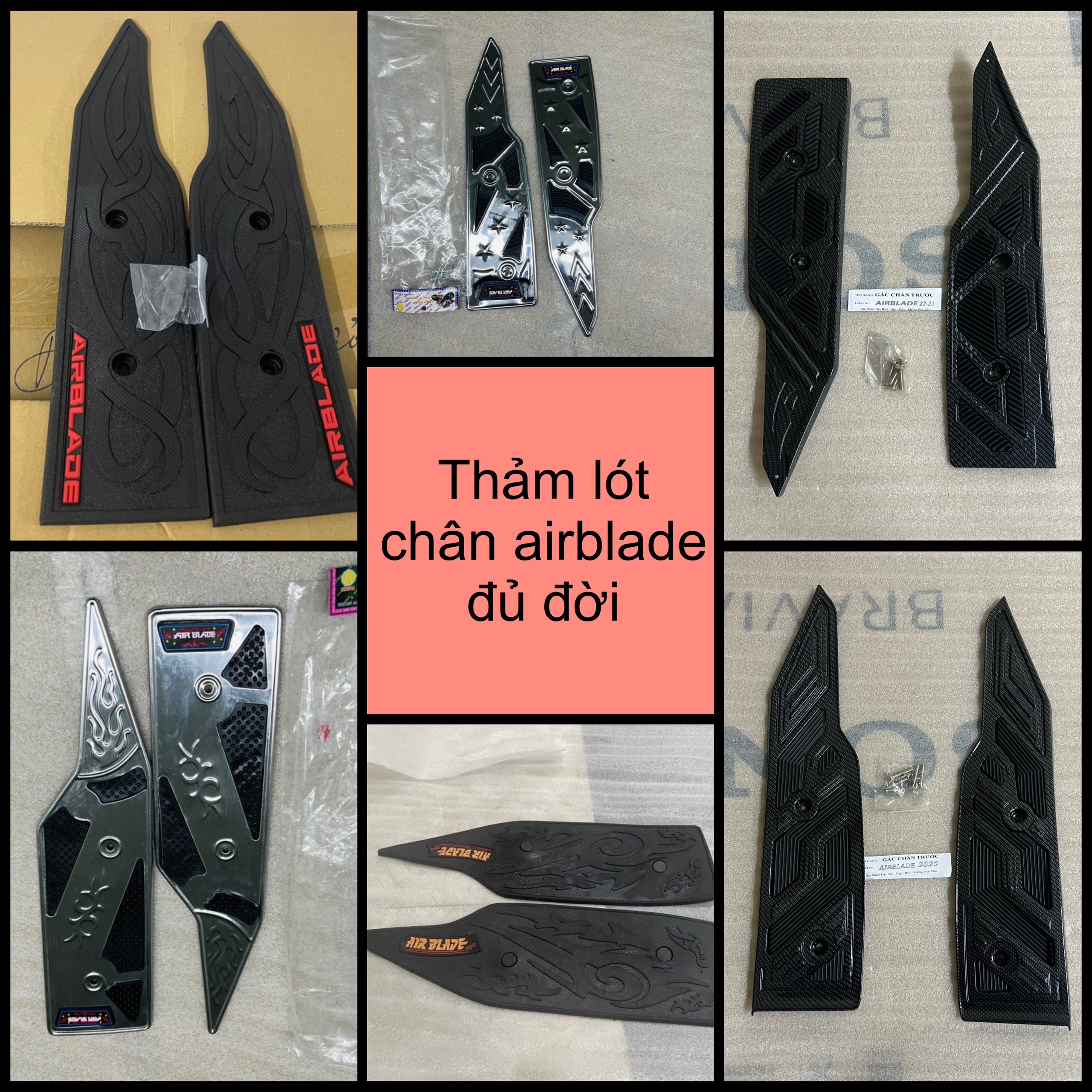 Miếng thảm lót gác để chân xe air blade airblade ab 2020 2021 2022 2019 2018 2017 2016 2015 2014 2013 125 160 150 tấm trải sàn cao su