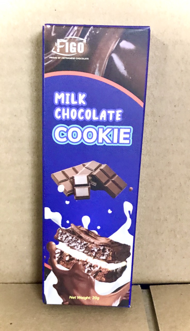 Kẹo socola sữa figo vị nhân bánh cookie 20gr siêu ngon