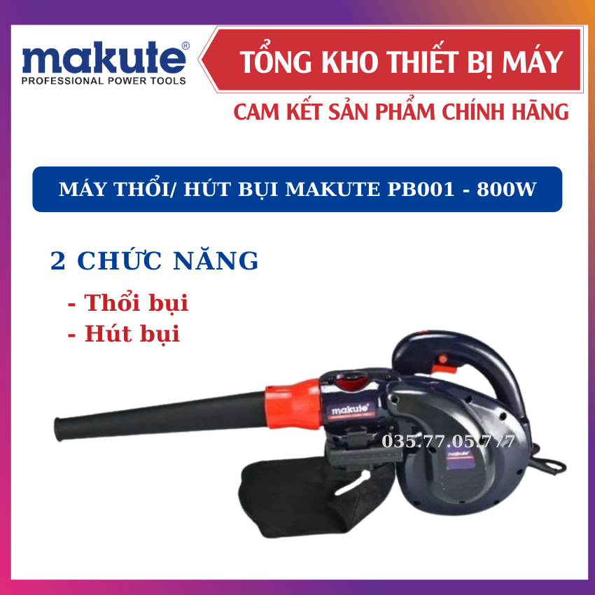 [HCM]Máy thổi hút bụi 2 chức năng công suất 800W Makute chính hãng