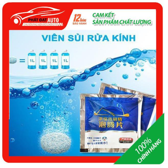 [HCM] Combo 10 Viên sủi rửa kính ô tô - Tẩy sạch kính 100% sinh học cực thân thiện môi trường