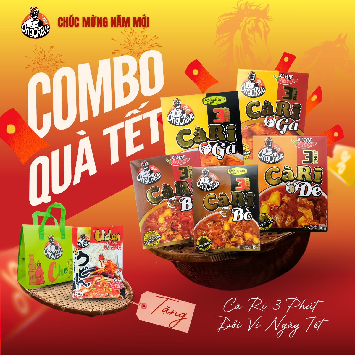 Combo Quà Tết Cà Ri 3 Phút - Đổi Vị Ngày Tết
