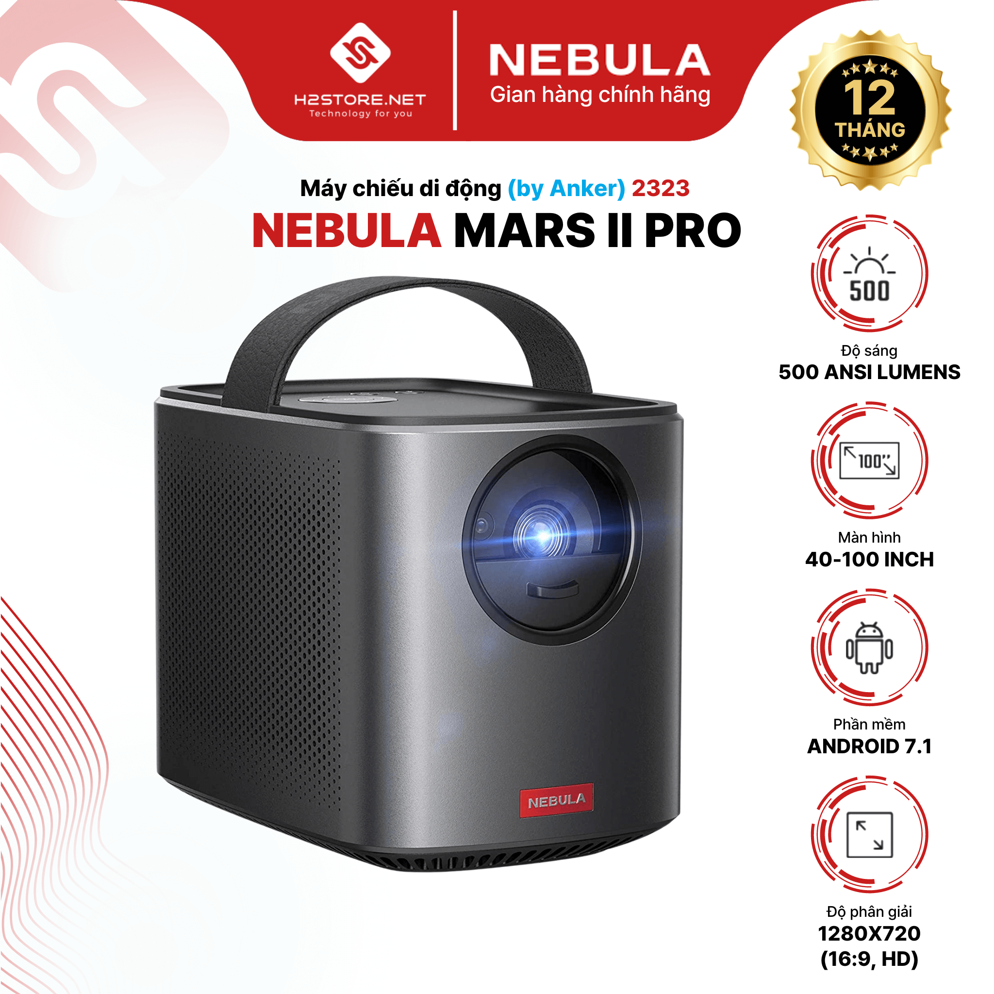 Máy chiếu di động nebula mars ii pro - d2323