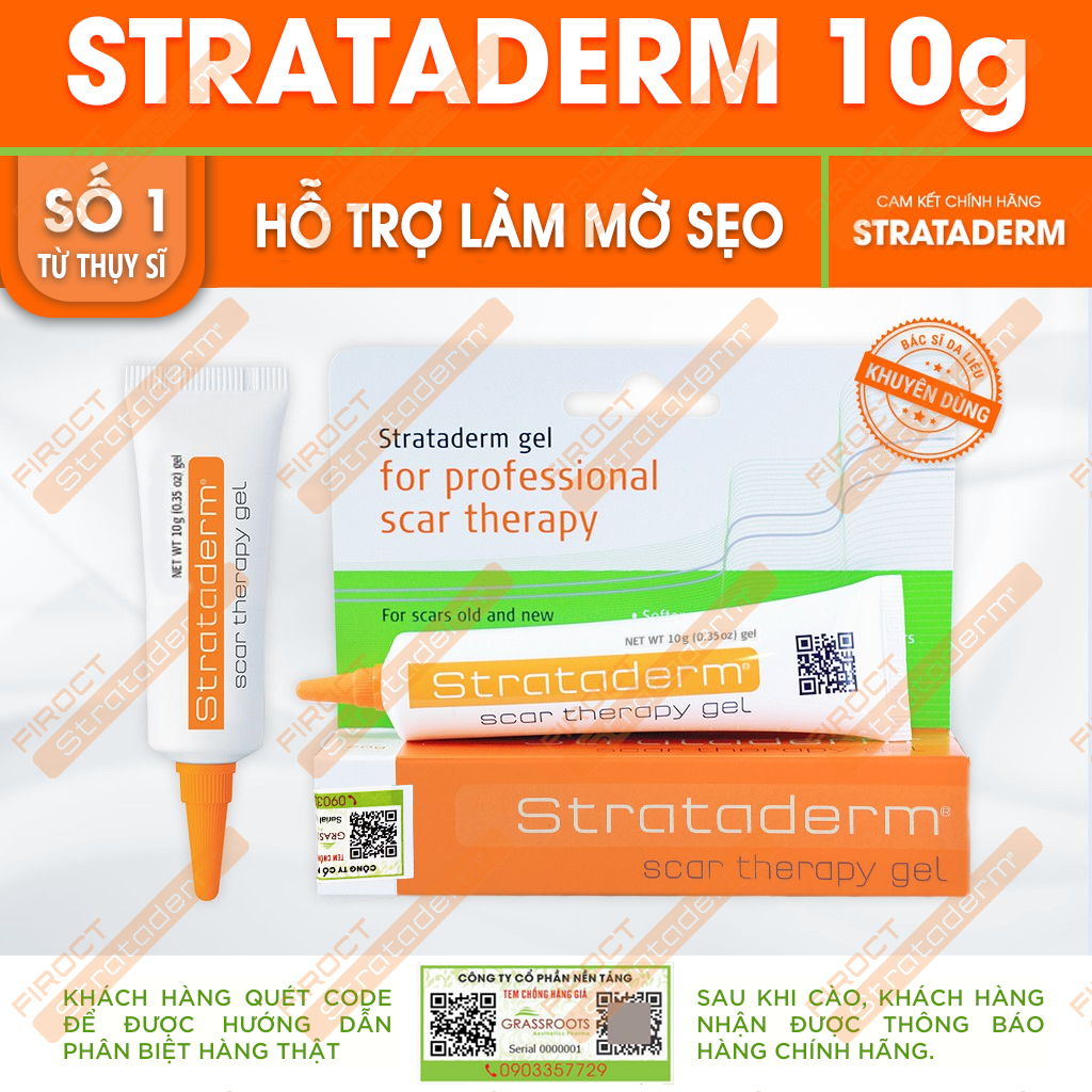 [HCM] Gel phục hồi và cải thiện sẹo Strataderm 10g - Stratpharma Thụy Sĩ