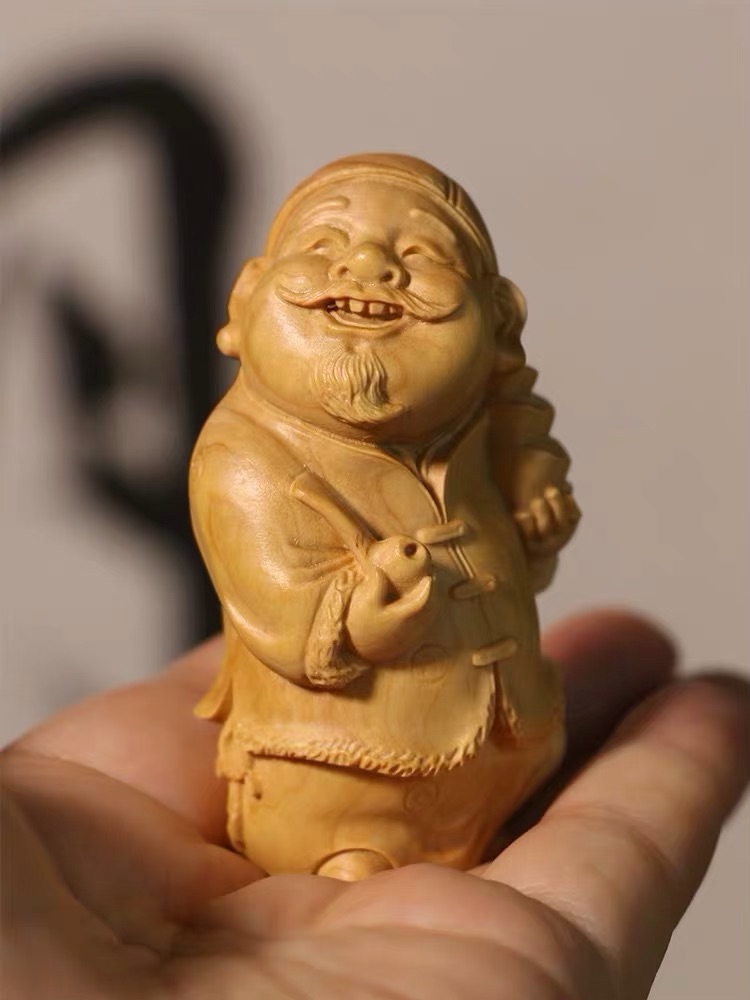 Tượng gỗ Lão Phú Gia(thần tài)