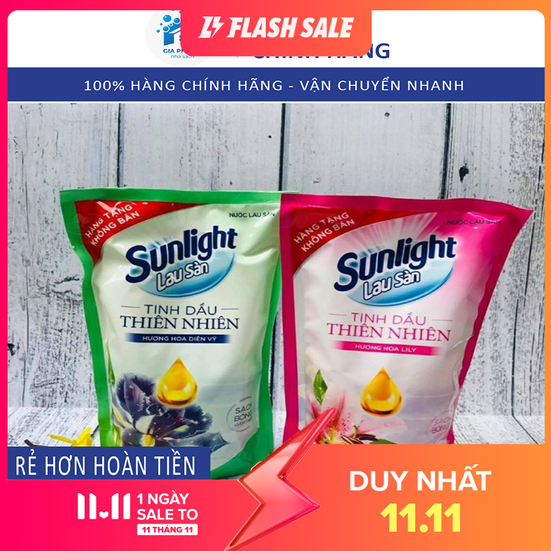 Nước Lau Sàn Sunlight Hương Lily và Diên Vỹ (550ml) Giao Mùi Ngẫu Nhiên