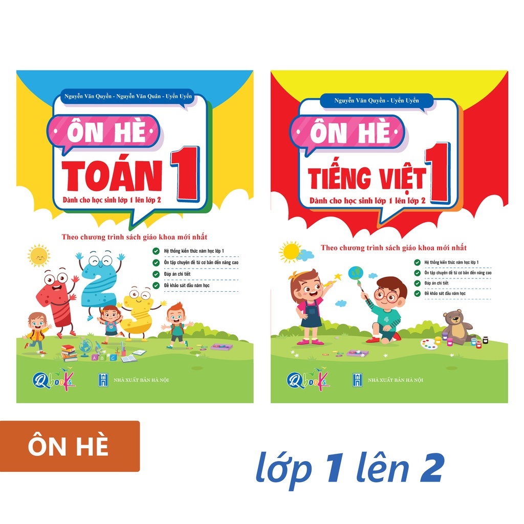 Sách - Combo Ôn Hè Toán và Tiếng Việt 1 - Chương Trình Mới - Dành cho học sinh lớp 1 lên 2