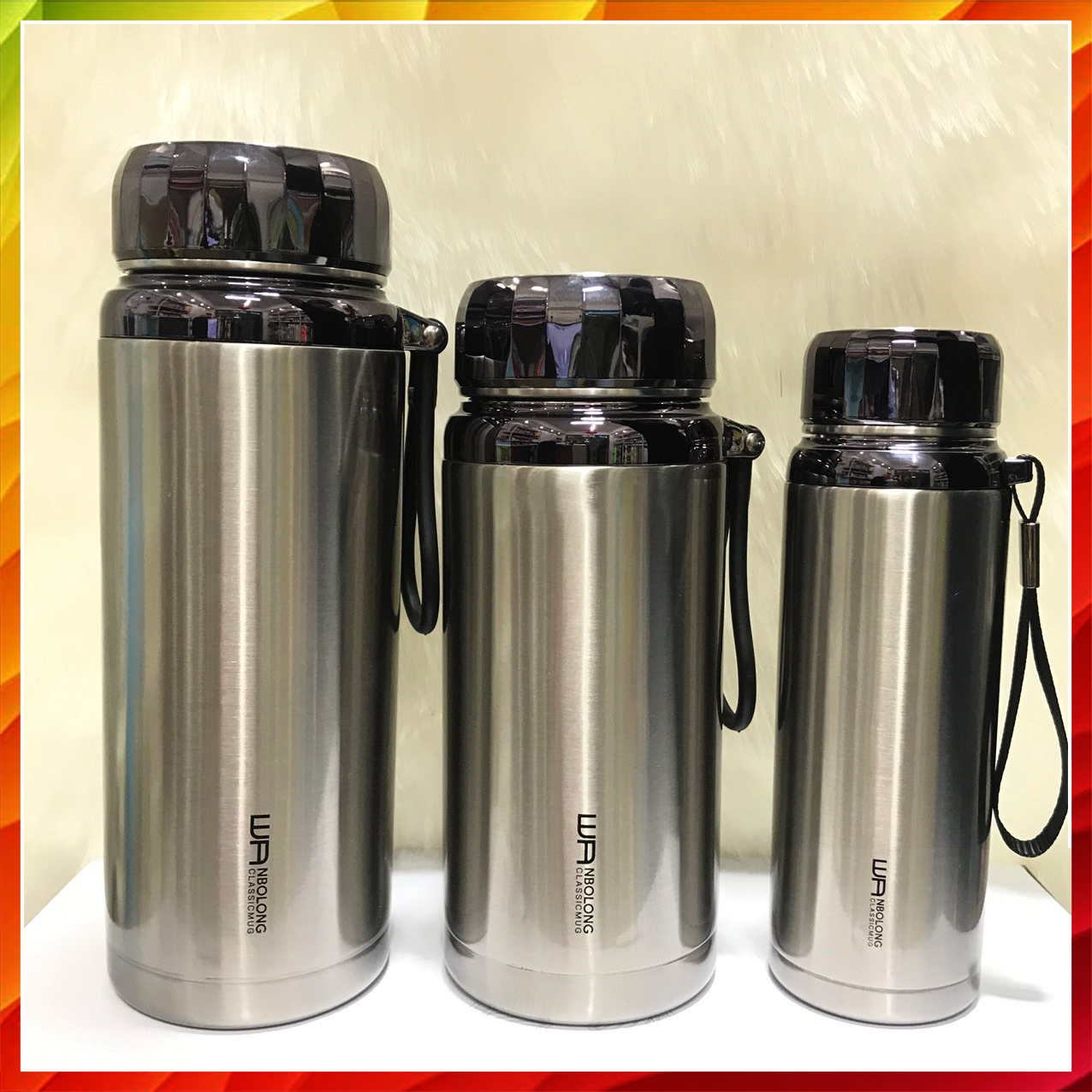 BÌNH GIỮ NHIỆT BAOL LOẠI 1 - DUNG TÍCH 1500ML VỚI THIẾT KẾ NẮP TRÁNG GƯƠNG TITAN - BÌNH INOX 304 CHỐNG GỈ SÉT - GIỮ NHIỆT TRÊN 12 TIẾNG, QUAI ĐEO CHẮC CHẮN