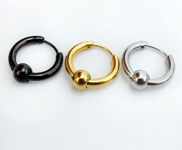 Bông Tai Nam Khuyên Tròn Phong Cách Hàn Quốc Ring Jewelry Piercing Labret Lip Earring Helix