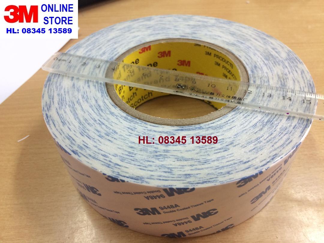 BĂNG KEO 2 MẶT 3M 9448A Khổ 50mm x 50m