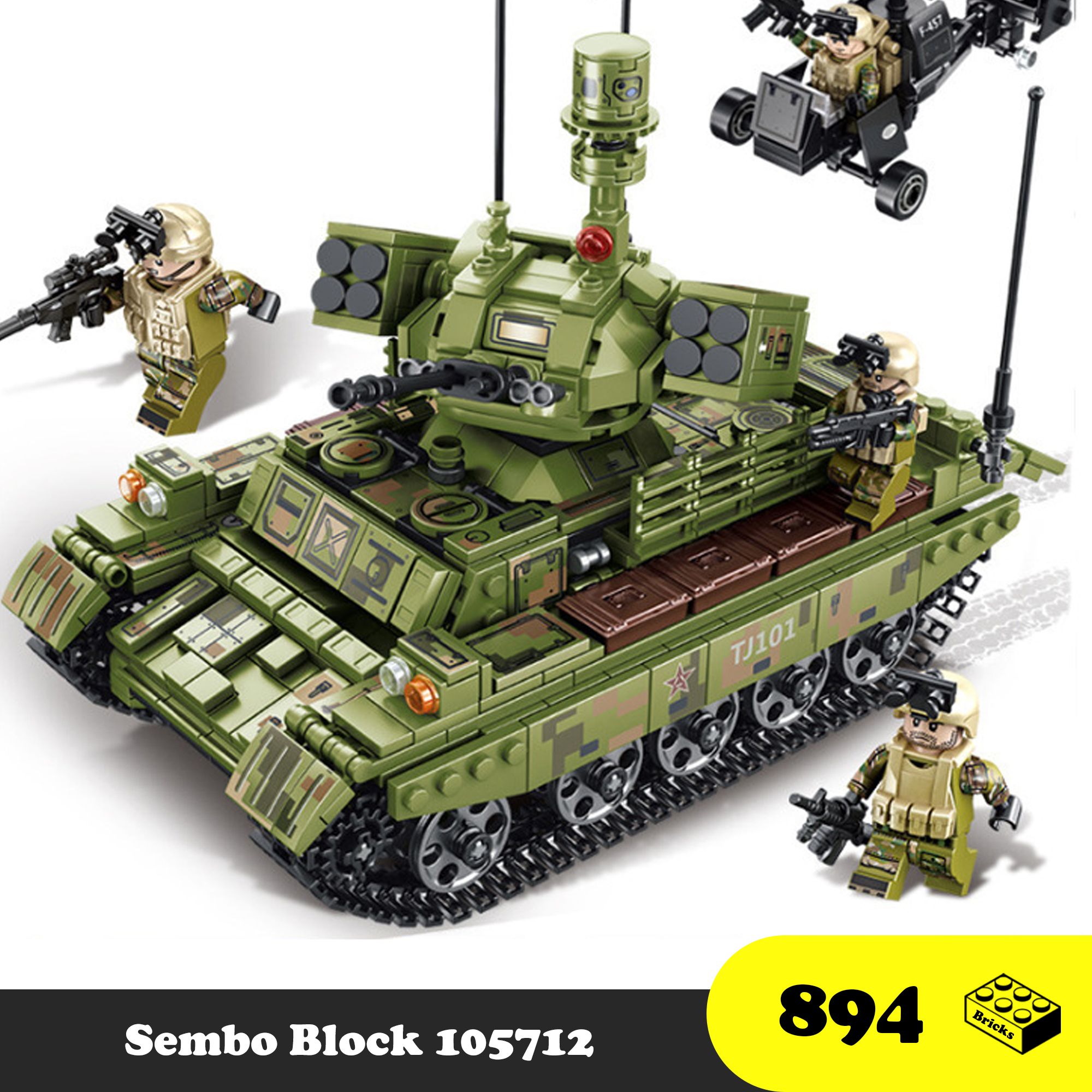 Lego Tank Sembo Block 105712 - Lego xe Tank bọc thép  - IRON BLOOD RELOADED KING OF LAND