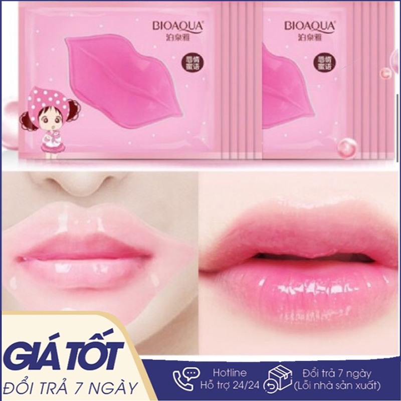 Mặt nạ dưỡng môi, giảm thâm và giúp căng mọng môi bioaqua - mặt nạ môi bioaqua, dưỡng ẩm và giảm thâm hiệu quả