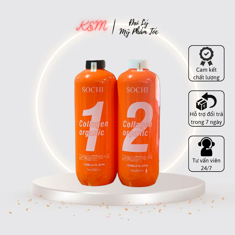 Uốn lạnh 3d đa năng sochi collagen organic 800ml sóng căng kem