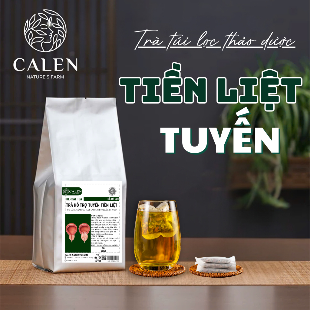 Trà tuyến tiền liệt nam giới Calen Nature's Farm hỗ trợ tiền liệt tuyến, tiểu nhỏ giọt, khó tiểu đau tầng sinh môn bịch 30 túi lọc