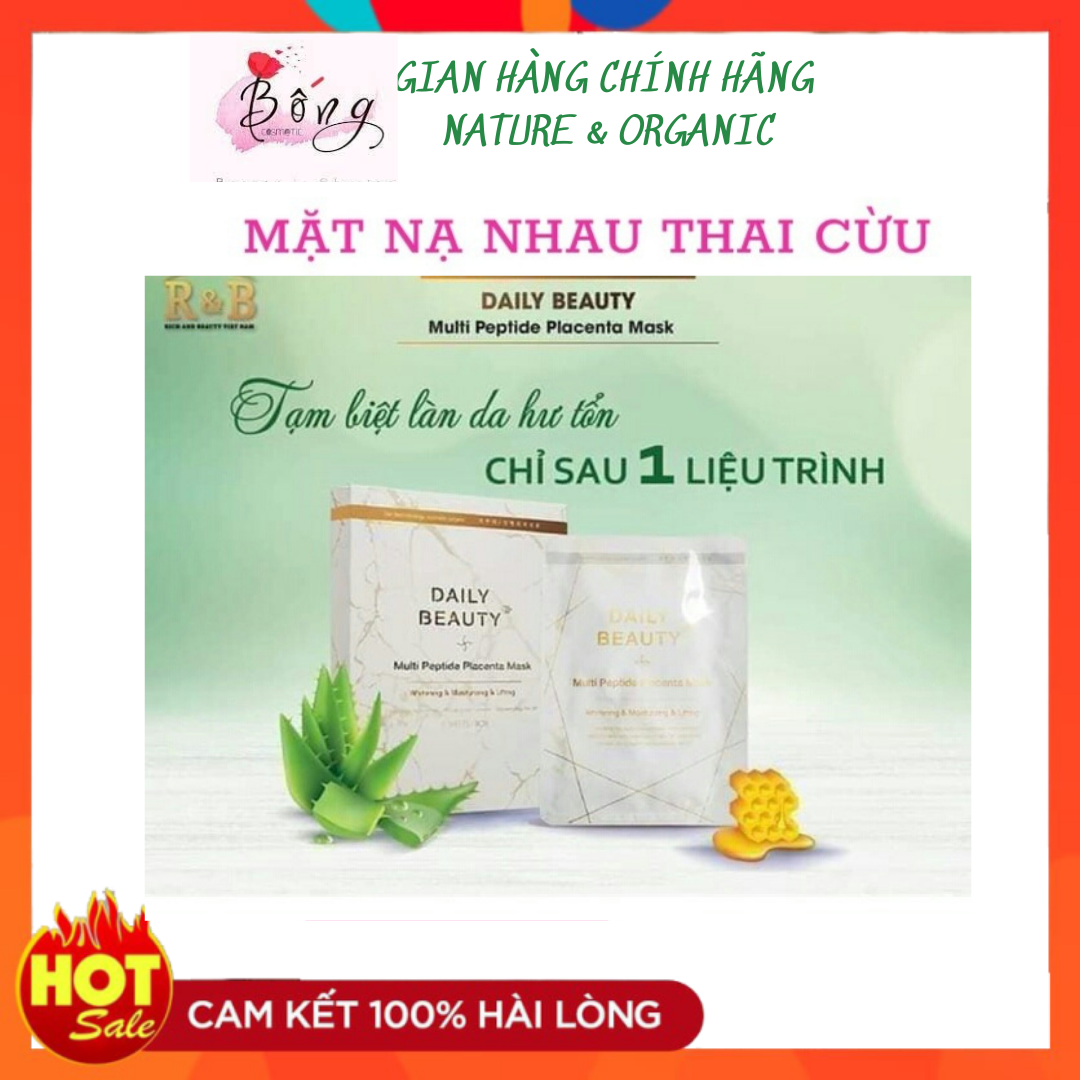 Liệu trình 5 hộp mặt nạ nhau thai cừu daily beautymulti Petide Placentah hàn quốc tái tạo dưỡng trắng hết nám tàn nhang nâng cơ mặt