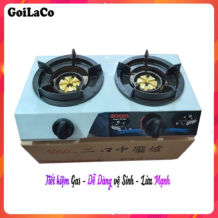 BẾP GAS 2 LÒ BÁN CÔNG NGHIỆP KHÈ SOGO GT-208S2