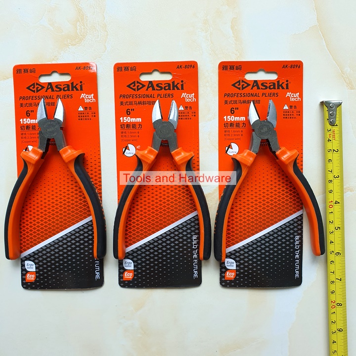 Kìm cắt Asaki cao cấp cỡ 6 inch - Kềm cắt Asaki 150mm, kềm kapusi, kềm công nghiệp, kềm nhật, kem Asaki