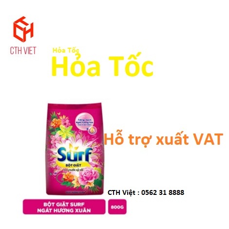 Trợ Giá Bột Giặt Surf Ngát Hương Xuân 800g