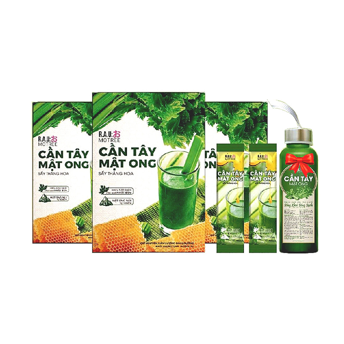 [HCM]TẶNG KÈM BÌNH - COMBO 3 HỘP -Bột Cần Tây Mật Ong Motree Mẫu Mới Giúp Giảm Cân Hết Mụn Sáng Da Đẹp Dáng Đào Thải Mỡ Thừa Thanh Lọc Cơ Thể Tặng Kèm 01 Túi Muối NGâm Chân GIúp Ngủ Ngon