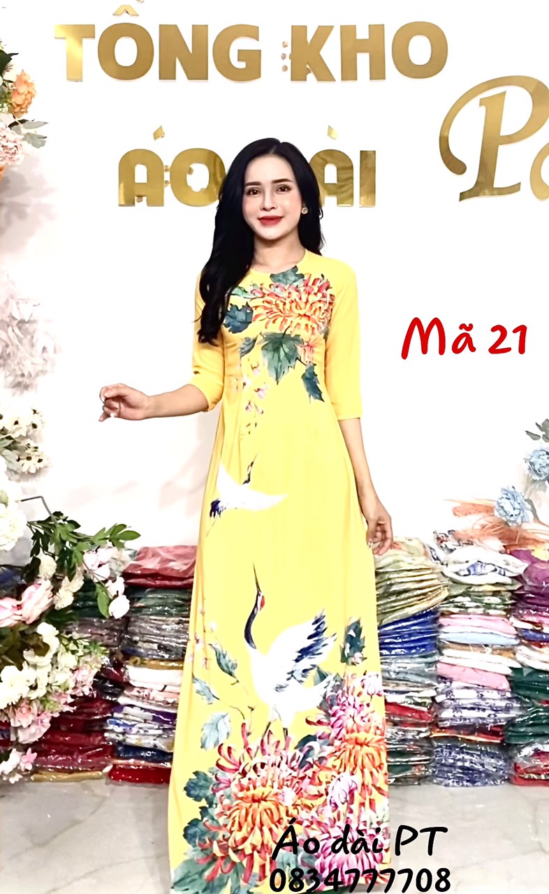 Áo dài truyền thống 3D - Ảnh thật shop chụp